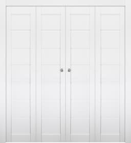 ALDA BIANCO NOBLE DOUBLE BI-FOLD BELLDINNI MODERN INTERIOR DOOR - 1