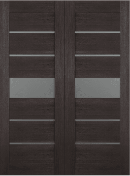 AVON 07-06 VETRO VERALINGA OAK DOUBLE BARN BELLDINNI MODERN INTERIOR DOOR - 2