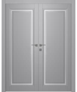 AURUM 1 VETRO LIGHT GREY DOUBLE BELLDINNI MODERN INTERIOR DOOR - 1