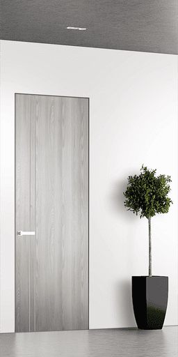 OPTIMA 2V RIBEIRA ASH INVISIBLE METAL FRAME BELLDINNI MODERN INTERIOR DOOR - 1