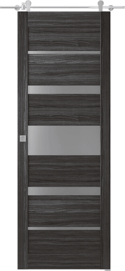 KINA VETRO GRAY OAK BARN DOORS BELLDINNI MODERN INTERIOR DOOR - 1