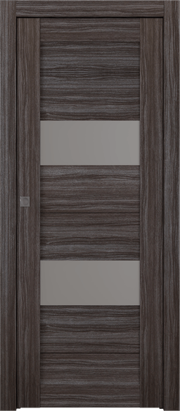 BERTA VETRO GRAY OAK POCKET BELLDINNI MODERN INTERIOR DOOR - 1