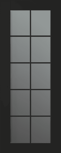 AVON 10 LITE VETRO BLACK MATTE SLAB BELLDINNI MODERN INTERIOR DOOR - 1