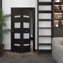 DELLA VETRO BLACK MATTE BI-FOLD BELLDINNI MODERN INTERIOR DOOR - 2