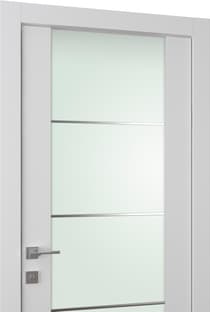 PALLADIO 202 4H VETRO BIANCO NOBLE SWING BELLDINNI MODERN INTERIOR DOOR - 2