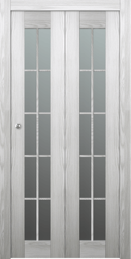 AVON 10 LITE VETRO RIBEIRA ASH DOUBLE BI-FOLD BELLDINNI MODERN INTERIOR DOOR - 1