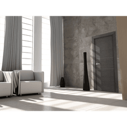 AVANTI 2H BLACK APRICOT SWING BELLDINNI MODERN INTERIOR DOOR - 2