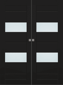 VITA VETRO BLACK MATTE DOUBLE MAGIC BELLDINNI MODERN INTERIOR DOOR - 1