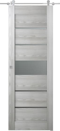 AVON 07-06 VETRO RIBEIRA ASH DOUBLE BARN BELLDINNI MODERN INTERIOR DOOR - 1