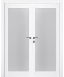 PALLADIO 207 VETRO BIANCO NOBLE DOUBLE BELLDINNI MODERN INTERIOR DOOR - 1