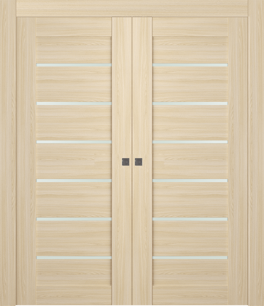AVON 07-02 VETRO LOIRE ASH DOUBLE POCKET DOORS BELLDINNI MODERN INTERIOR DOOR