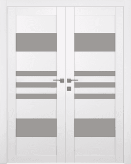 LETI VETRO SNOW WHITE DOUBLE BELLDINNI MODERN INTERIOR DOOR - 1