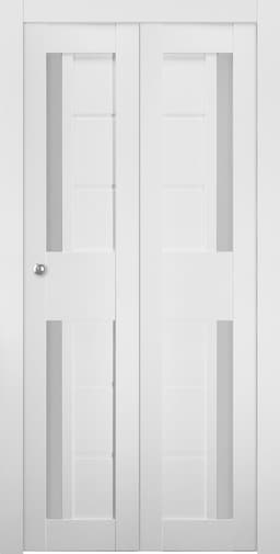 ESTA VETRO BIANCO NOBLE BI-FOLD BELLDINNI MODERN INTERIOR DOOR - 1