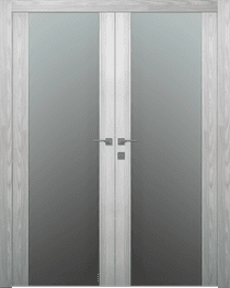 AVON 202 VETRO RIBEIRA ASH DOUBLE BELLDINNI MODERN INTERIOR DOOR - 1