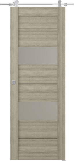 BERTA VETRO SHAMBOR DOUBLE BARN BELLDINNI MODERN INTERIOR DOOR - 1