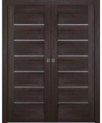 AVON 07-02 VETRO VERALINGA OAK DOUBLE POCKET BELLDINNI MODERN INTERIOR DOOR - 1
