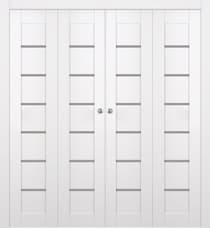 ALBA SNOW WHITE DOUBLE BI-FOLD BELLDINNI MODERN INTERIOR DOOR - 1