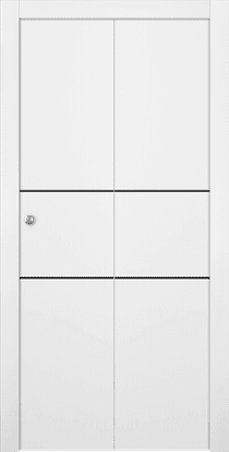 SMART PRO 2H BLACK POLAR WHITE BI-FOLD DOORS BELLDINNI MODERN INTERIOR DOOR - 1
