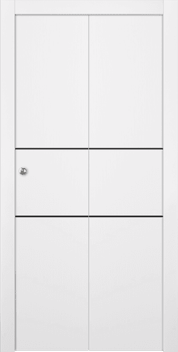 SMART PRO 2H BLACK POLAR WHITE BI-FOLD DOORS BELLDINNI MODERN INTERIOR DOOR - 1