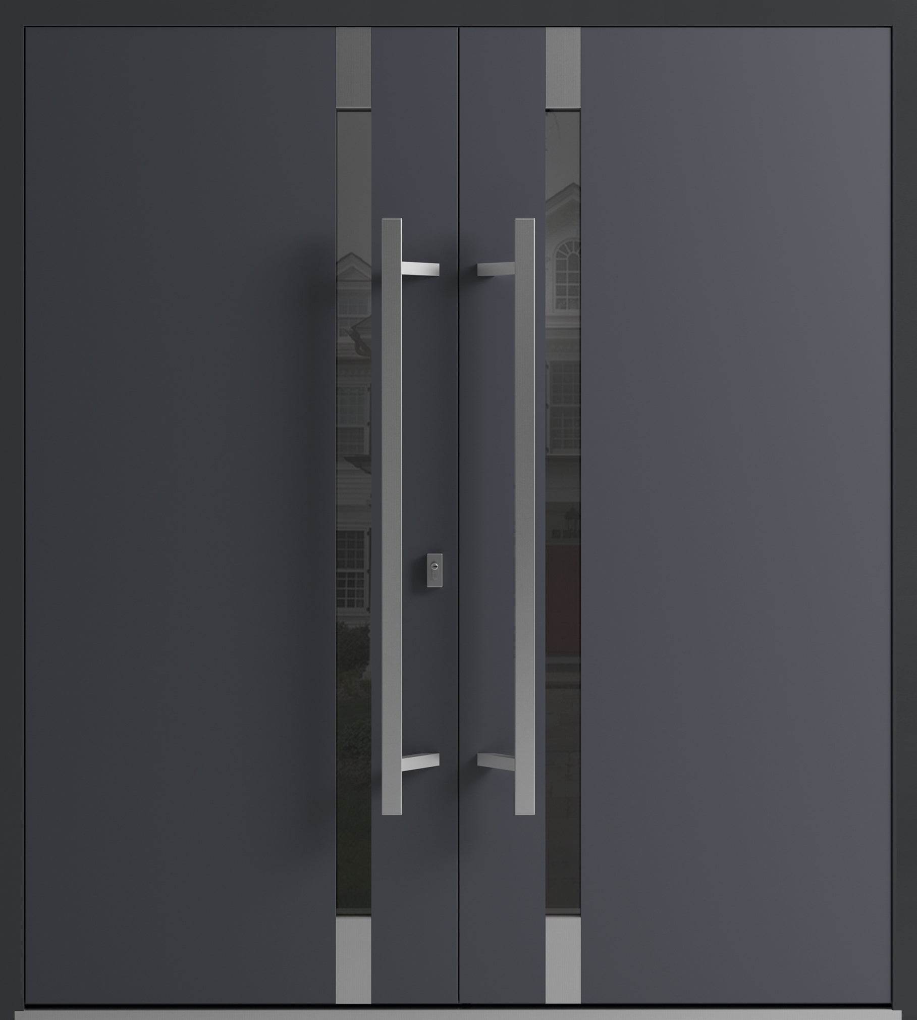 Double metal-aluminum modern exterior door Ronex 1011