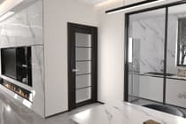 AVON 5 LITE VETRO VERALINGA OAK SWING BELLDINNI MODERN INTERIOR DOOR - 3