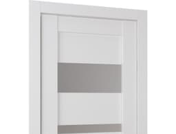 LETI VETRO SNOW WHITE SWING BELLDINNI MODERN INTERIOR DOOR - 4