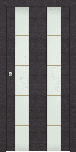 AVANTI 202 4H GOLD STRIPS VETRO BLACK APRICOT BI-FOLD DOORS BELLDINNI MODERN INTERIOR DOOR - 1