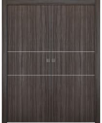 PALLADIO 2H GRAY OAK DOUBLE POCKET BELLDINNI MODERN INTERIOR DOOR - 9