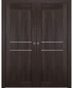AVON 07 2HN VERALINGA OAK DOUBLE POCKET BELLDINNI MODERN INTERIOR DOOR - 1