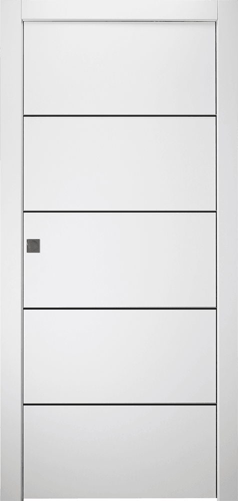 OPTIMA 4H BLACK SNOW WHITE POCKET DOORS BELLDINNI MODERN INTERIOR DOOR