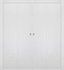 UNICA BIANCO NOBLE DOUBLE BI-FOLD BELLDINNI MODERN INTERIOR DOOR - 1