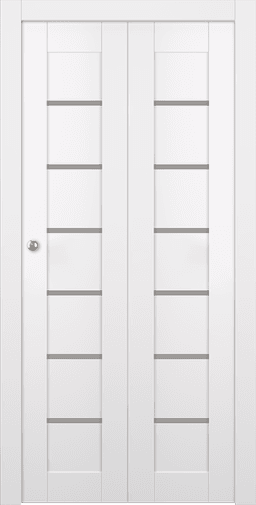 ALBA SNOW WHITE BI-FOLD BELLDINNI MODERN INTERIOR DOOR - 1