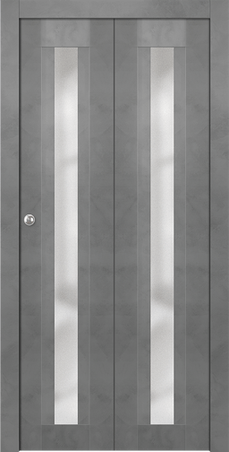 AVON 101 VETRO DARK URBAN DOUBLE BI-FOLD DOORS BELLDINNI MODERN INTERIOR DOOR - 1