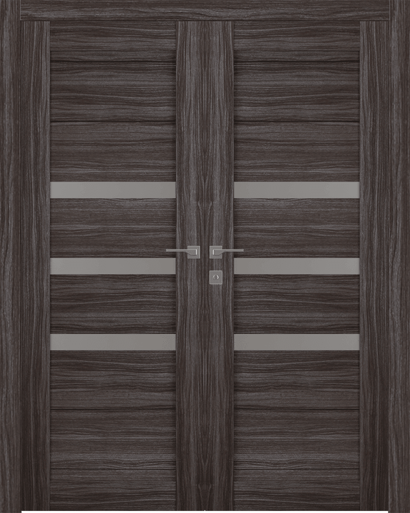 DORA VETRO GRAY OAK DOUBLE BELLDINNI MODERN INTERIOR DOOR