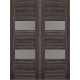 BERTA VETRO GRAY OAK DOUBLE BELLDINNI MODERN INTERIOR DOOR - 2