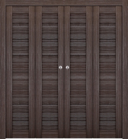 ERMI GRAY OAK DOUBLE BI-FOLD BELLDINNI MODERN INTERIOR DOOR - 1