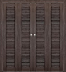 ERMI GRAY OAK DOUBLE BI-FOLD BELLDINNI MODERN INTERIOR DOOR - 1