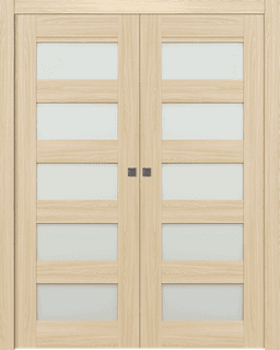 AVON 07-07 VETRO LOIRE ASH DOUBLE POCKET DOORS BELLDINNI MODERN INTERIOR DOOR - 1