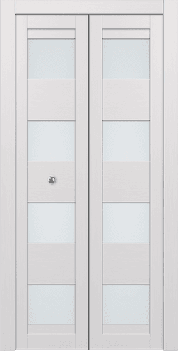 DELLA VETRO BIANCO NOBLE BI-FOLD BELLDINNI MODERN INTERIOR DOOR - 1