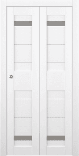 IMMA VETRO BIANCO NOBLE DOUBLE BI-FOLD BELLDINNI MODERN INTERIOR DOOR - 1