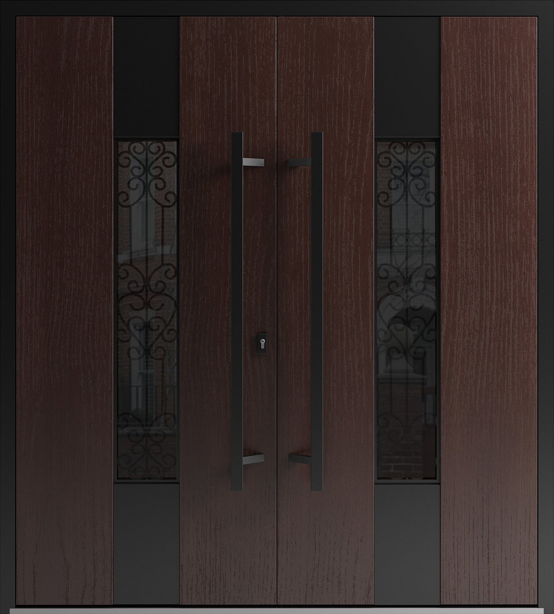 Double metal-aluminum modern exterior door Ronex 1205