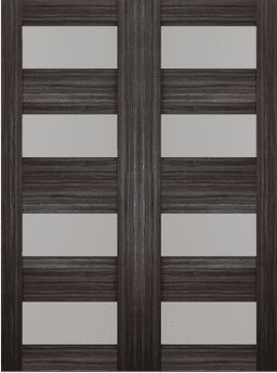DELLA VETRO GRAY OAK DOUBLE BARN BELLDINNI MODERN INTERIOR DOOR - 2