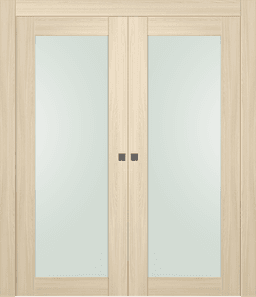 AVON 207 VETRO LOIRE ASH DOUBLE POCKET DOORS BELLDINNI MODERN INTERIOR DOOR - 1