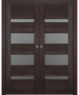 AVON 07-01 VETRO VERALINGA OAK DOUBLE POCKET BELLDINNI MODERN INTERIOR DOOR - 1
