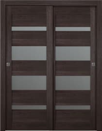 AVON 07-01 VETRO VERALINGA OAK BYPASS BELLDINNI MODERN INTERIOR DOOR - 1