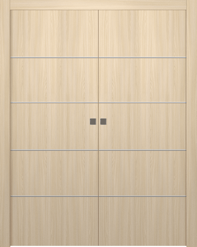OPTIMA 4H LOIRE ASH DOUBLE POCKET DOORS BELLDINNI MODERN INTERIOR DOOR