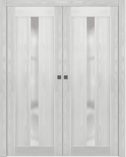 AVON 101 VETRO RIBEIRA ASH DOUBLE POCKET BELLDINNI MODERN INTERIOR DOOR - 1