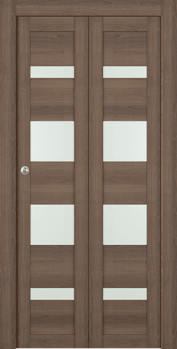 AVON 07-01 VETRO PECAN NUTWOOD BI-FOLD DOORS BELLDINNI MODERN INTERIOR DOOR - 1