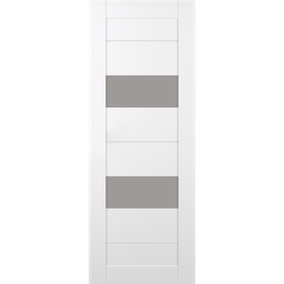 BERTA VETRO SNOW WHITE BARN BELLDINNI MODERN INTERIOR DOOR - 2