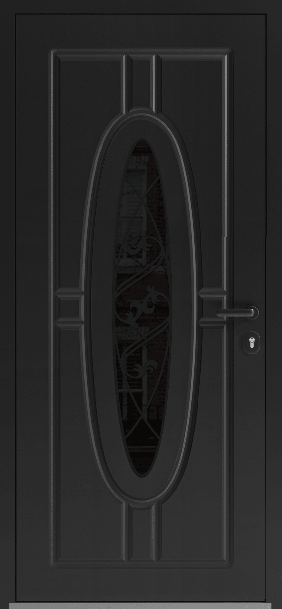 Single metal-aluminum modern exterior door Ronex 1277